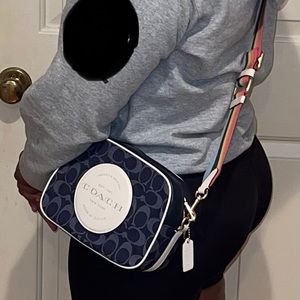 Coach denim blue crossbody. Good condition